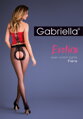 Čierne erotické pančuchy s červeným pásikom EROTICA 668 FIERA Gabriella