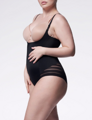 Sieťované zoštíhľujúce body 119 MESH BODY OPEN BUST Julimex