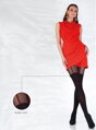 Vzorované pančuchy s motívom srdiečok AFFECTION 22306 50 DEN Knittex