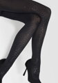 Pančuchy s lesklým čiernym leopardím vzorom EMMY D01 60 DEN Marilyn