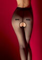 Dámske erotické pančuchy s nápisom a otvoreným strihom H19 HOT Marilyn
