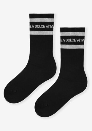 Dámske vysoké ponožky s lesklým vzorom LA DOLCE VITA URBAN SOCKS Marilyn
