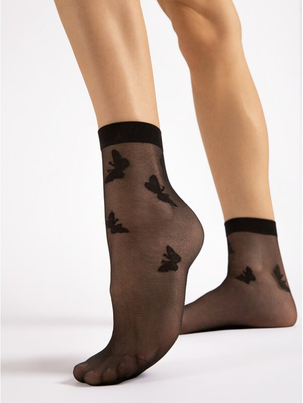 Tenké ponožky s motýlikmi G 1166 SUMMER 15 DEN Fiore
